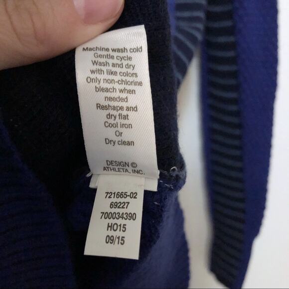 Athleta Merino sweater wool blue turtleneck XXS - Picture 4 of 5